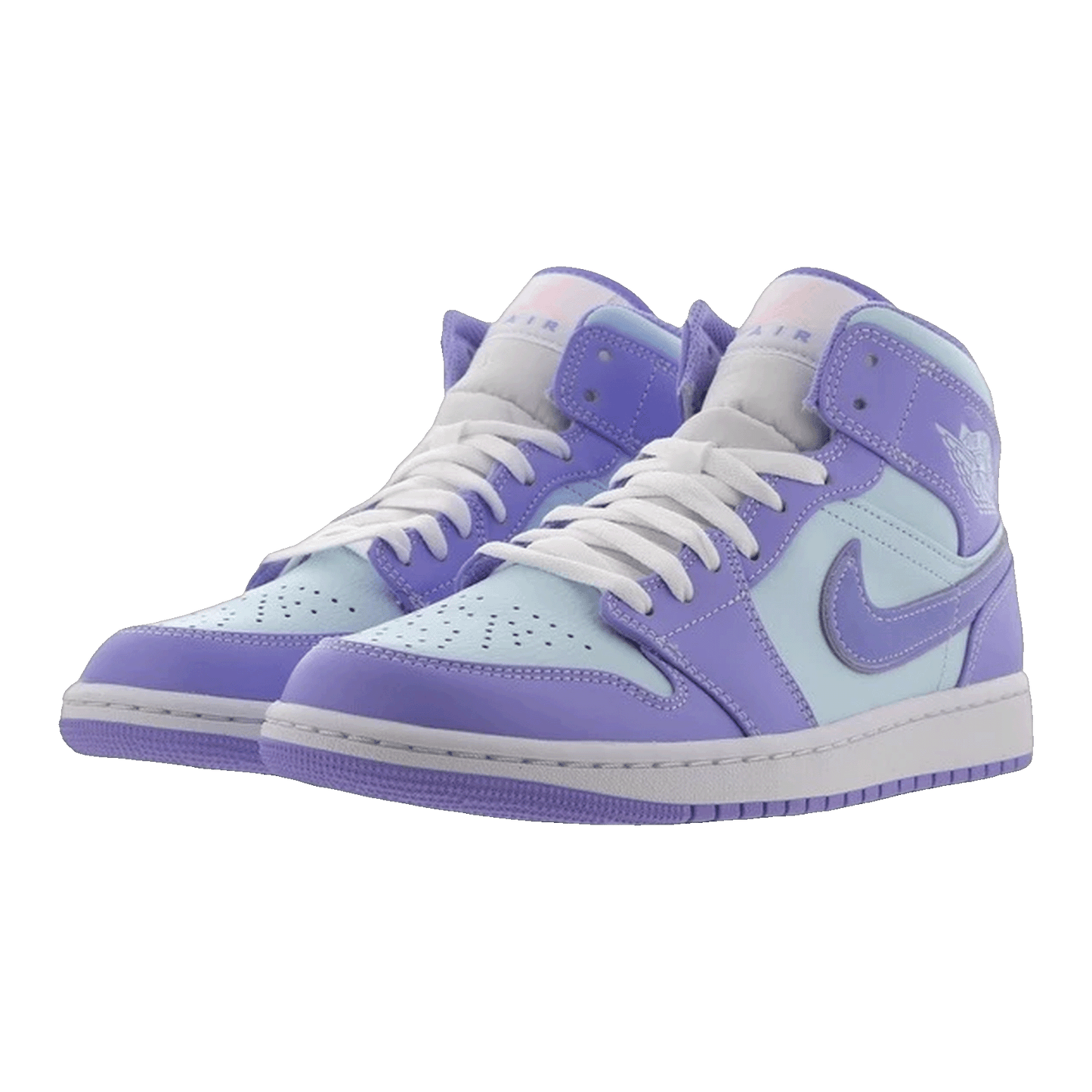 Nike Air Jordan 1 Mid Purple Aqua (GS) Side