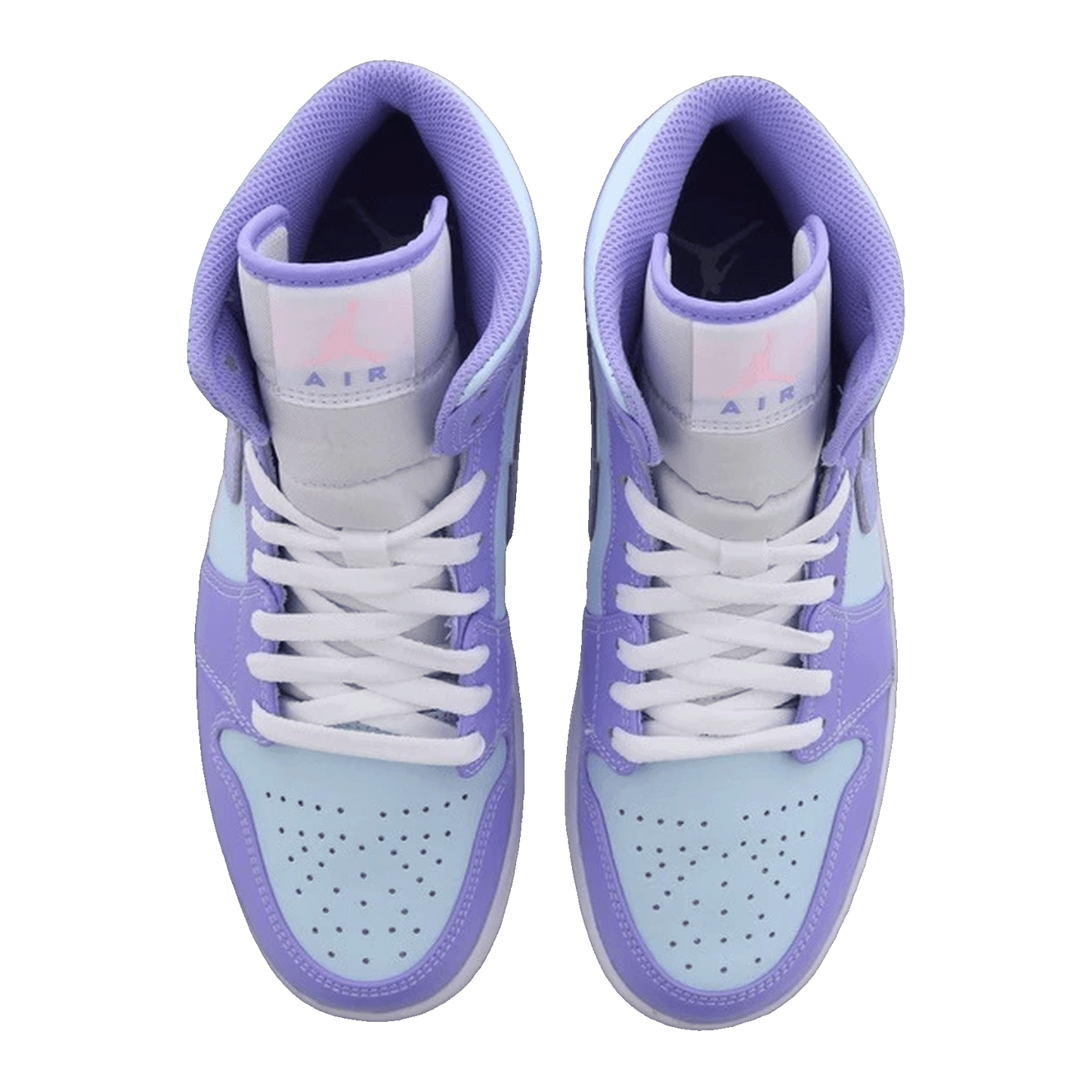 Nike Air Jordan 1 Mid Purple Aqua Oben