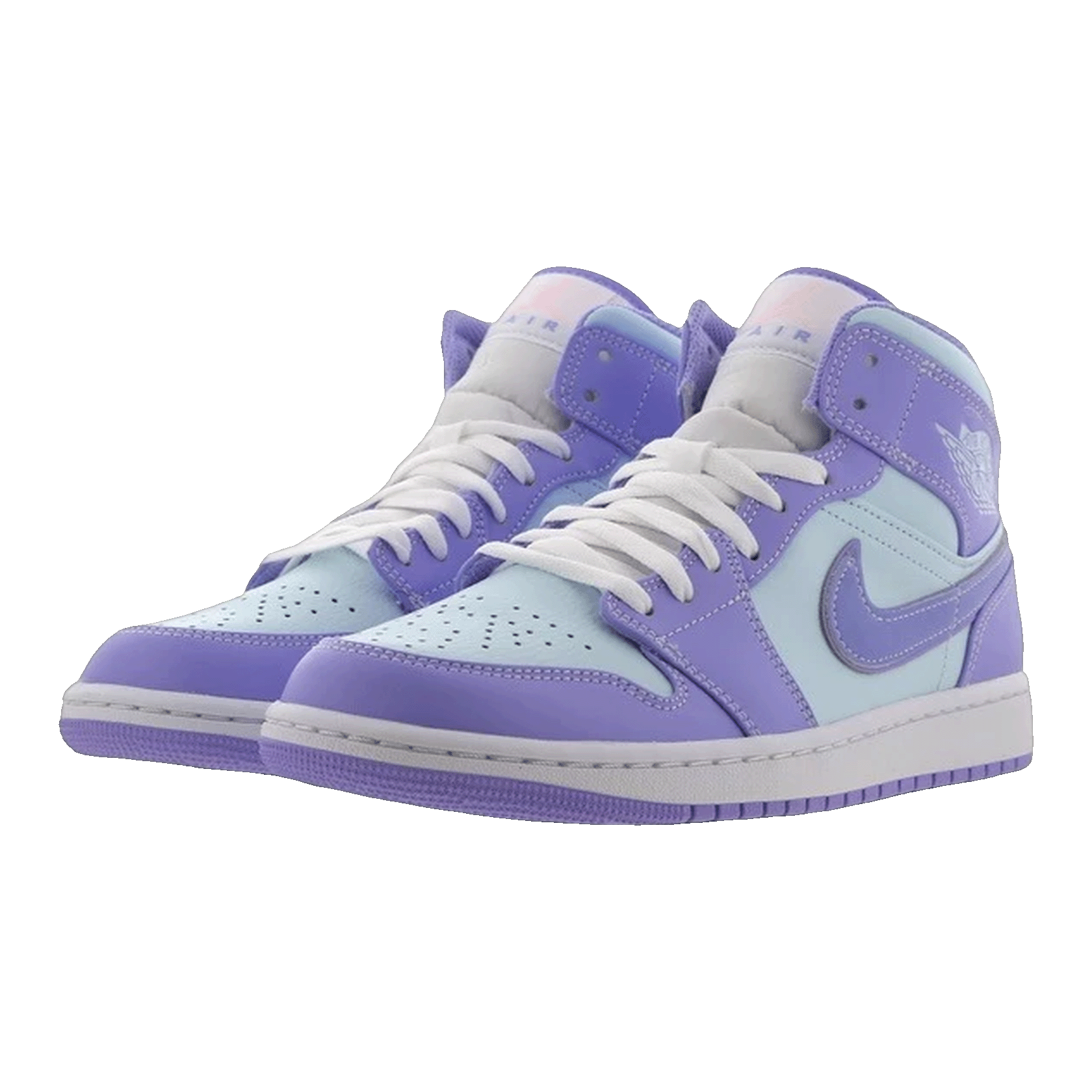 Nike Air Jordan 1 Mid Purple Aqua Side
