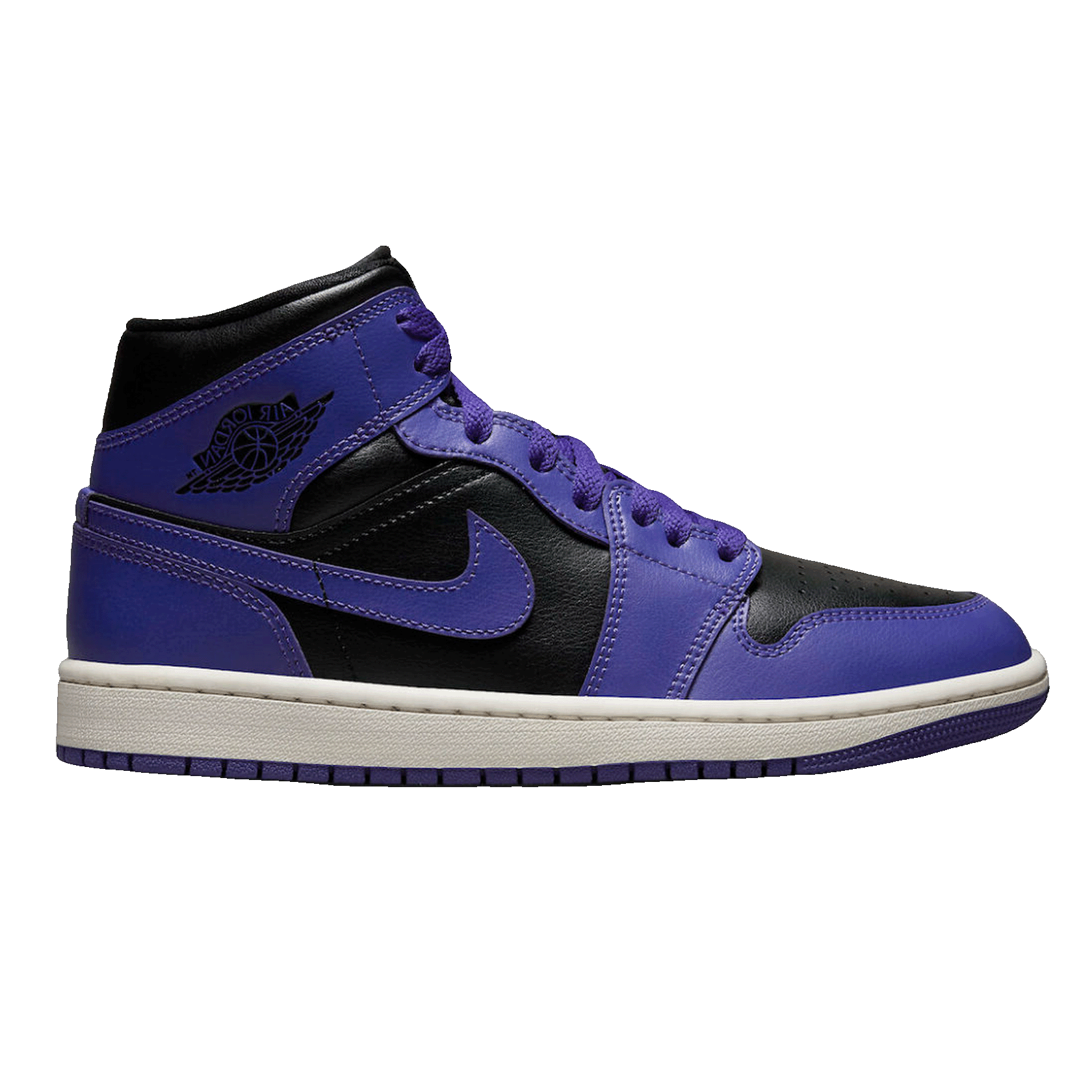 Nike Air Jordan 1 Mid Purple Black (W)