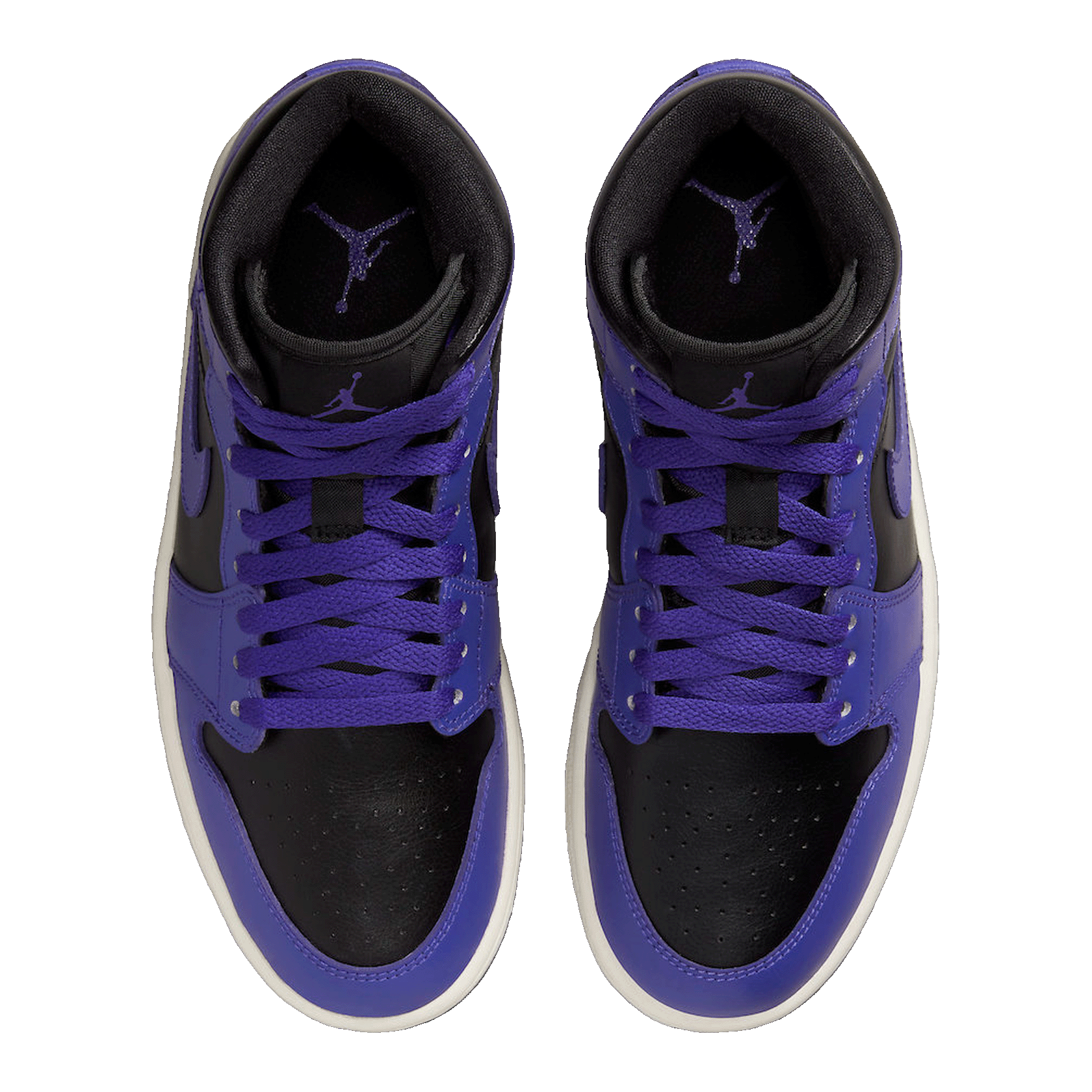 Nike Air Jordan 1 Mid Purple Black (W) Oben
