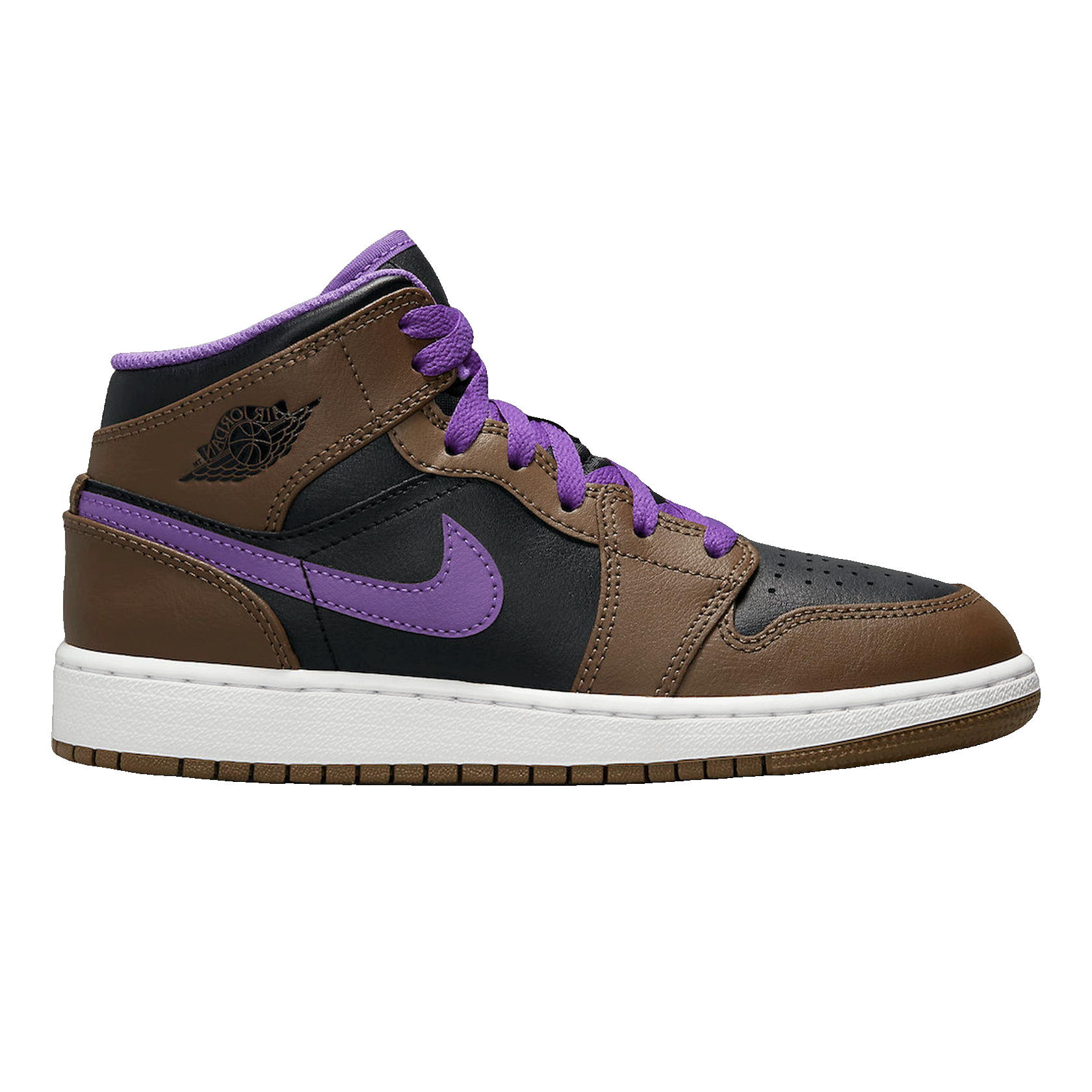Nike Air Jordan 1 Mid Purple Mocha (GS)