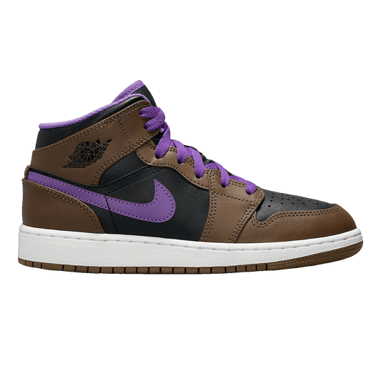 Nike Air Jordan 1 Mid Purple Mocha (GS)