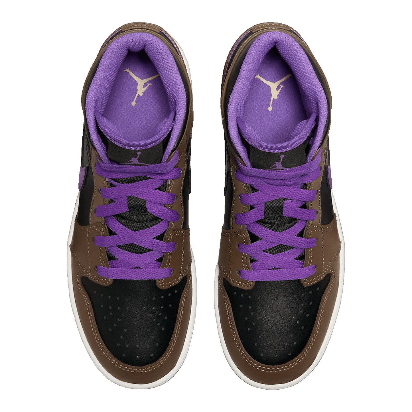 Nike Air Jordan 1 Mid Purple Mocha (GS) Oben