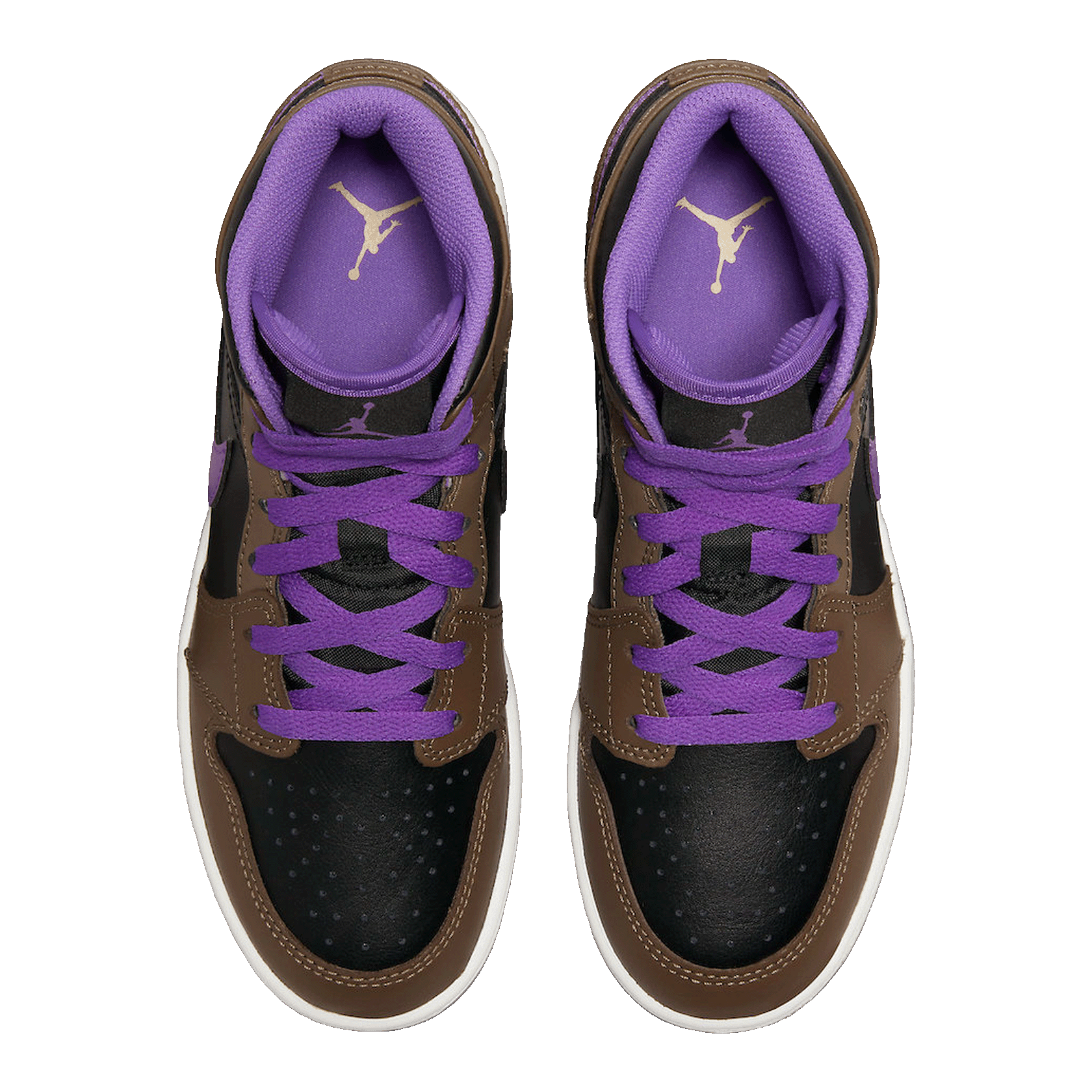 Nike Air Jordan 1 Mid Purple Mocha (GS) Oben