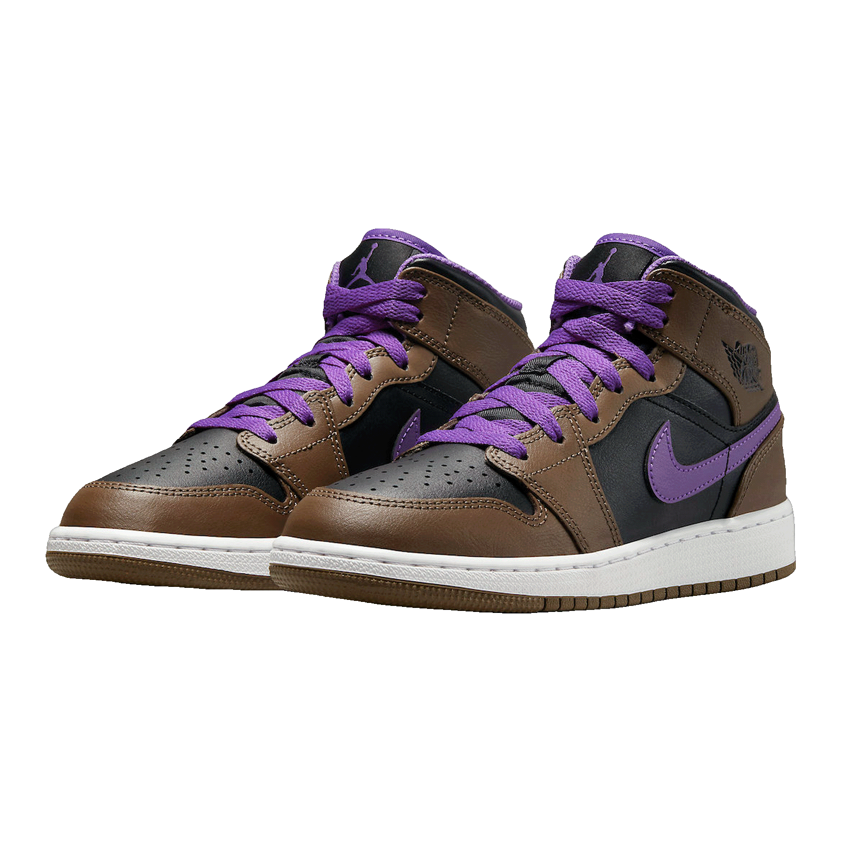 Nike Air Jordan 1 Mid Purple Mocha (GS) Side