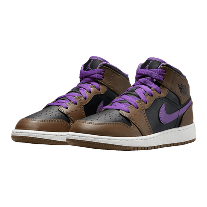 Nike Air Jordan 1 Mid Purple Mocha (GS) Side