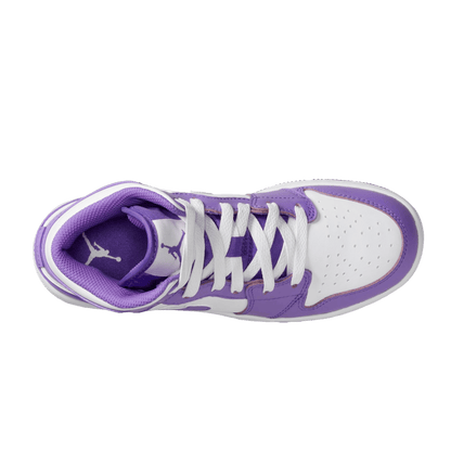 Nike Air Jordan 1 Mid Purple Venom (GS) Oben