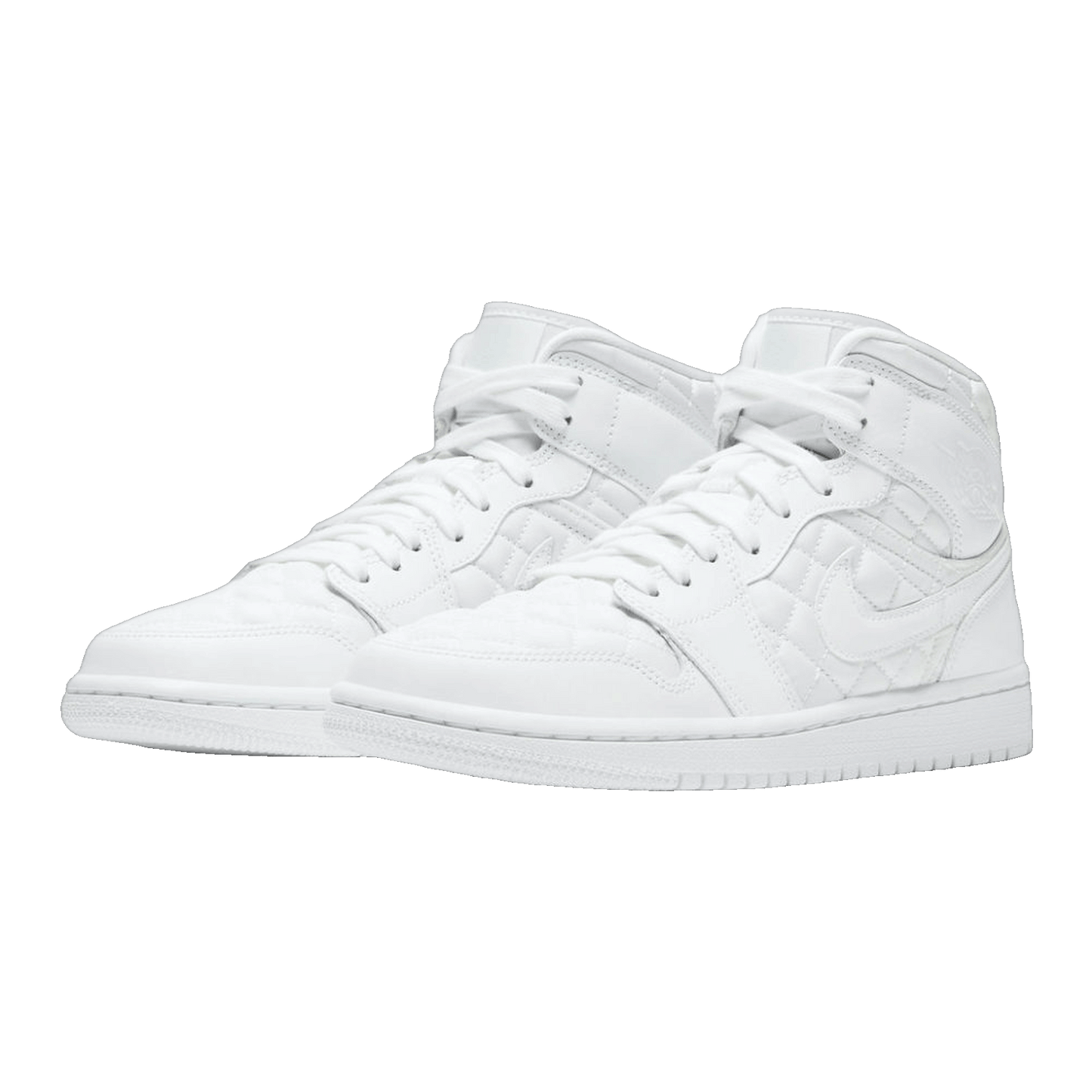 Nike Air Jordan 1 Mid Quilted White (W) Side