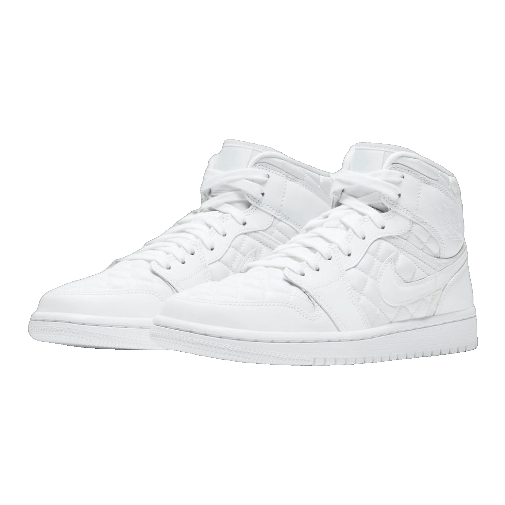 Nike Air Jordan 1 Mid Quilted White (W) Side