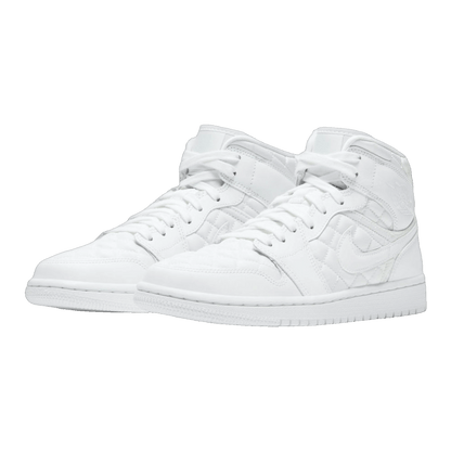 Nike Air Jordan 1 Mid Quilted White (W) Side