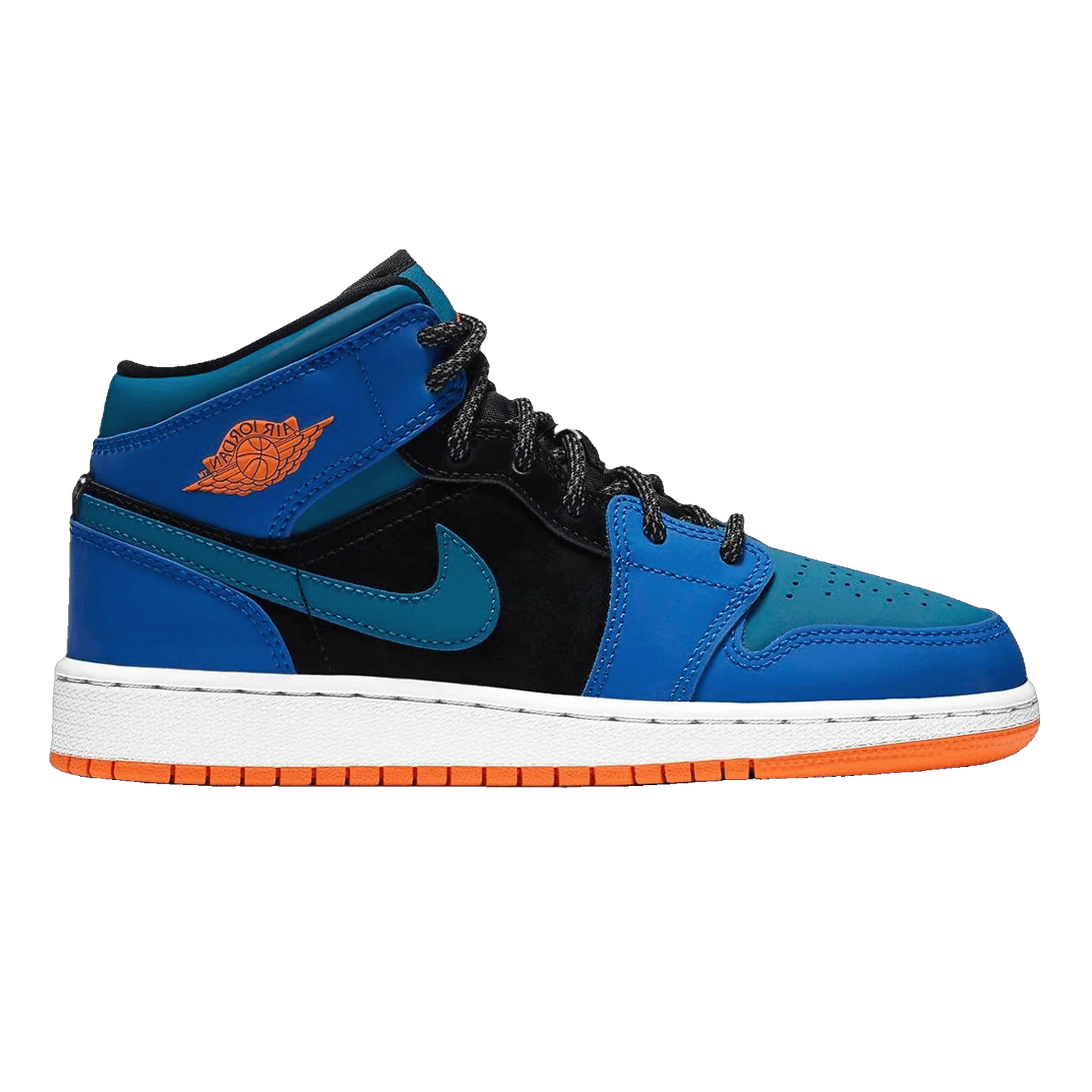 Nike Air Jordan 1 Mid Racer Blue Green Abyss (GS)