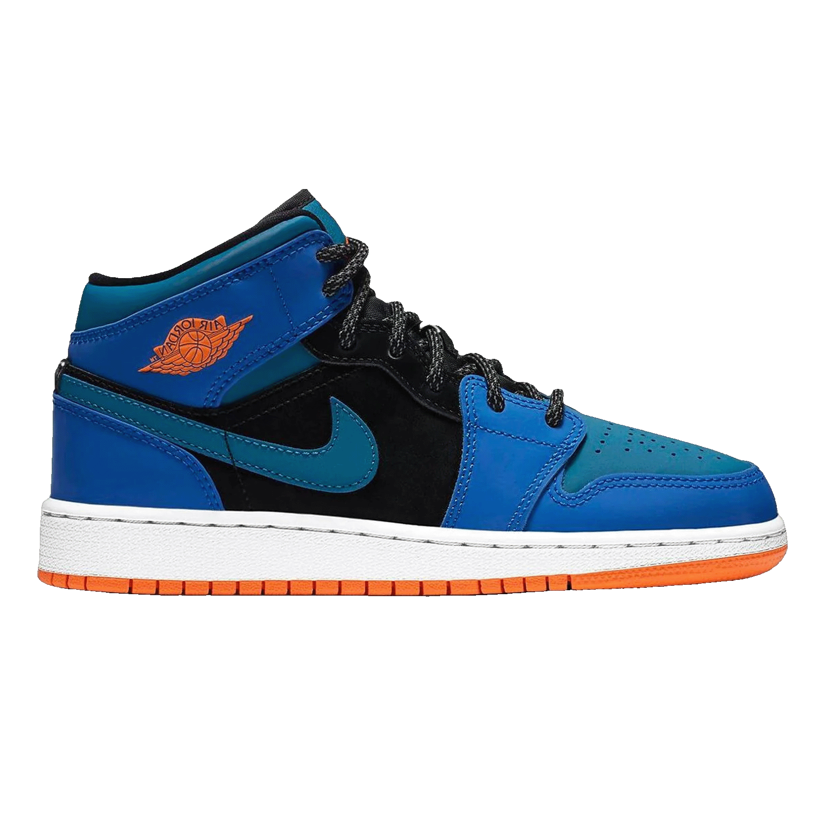 Nike Air Jordan 1 Mid Racer Blue Green Abyss (GS)