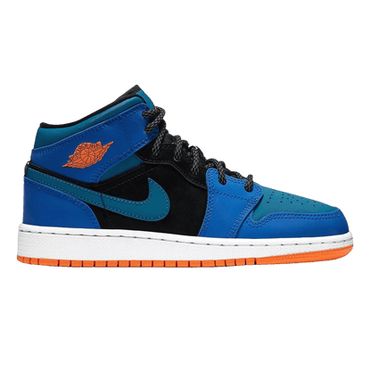 Nike Air Jordan 1 Mid Racer Blue Green Abyss (GS)