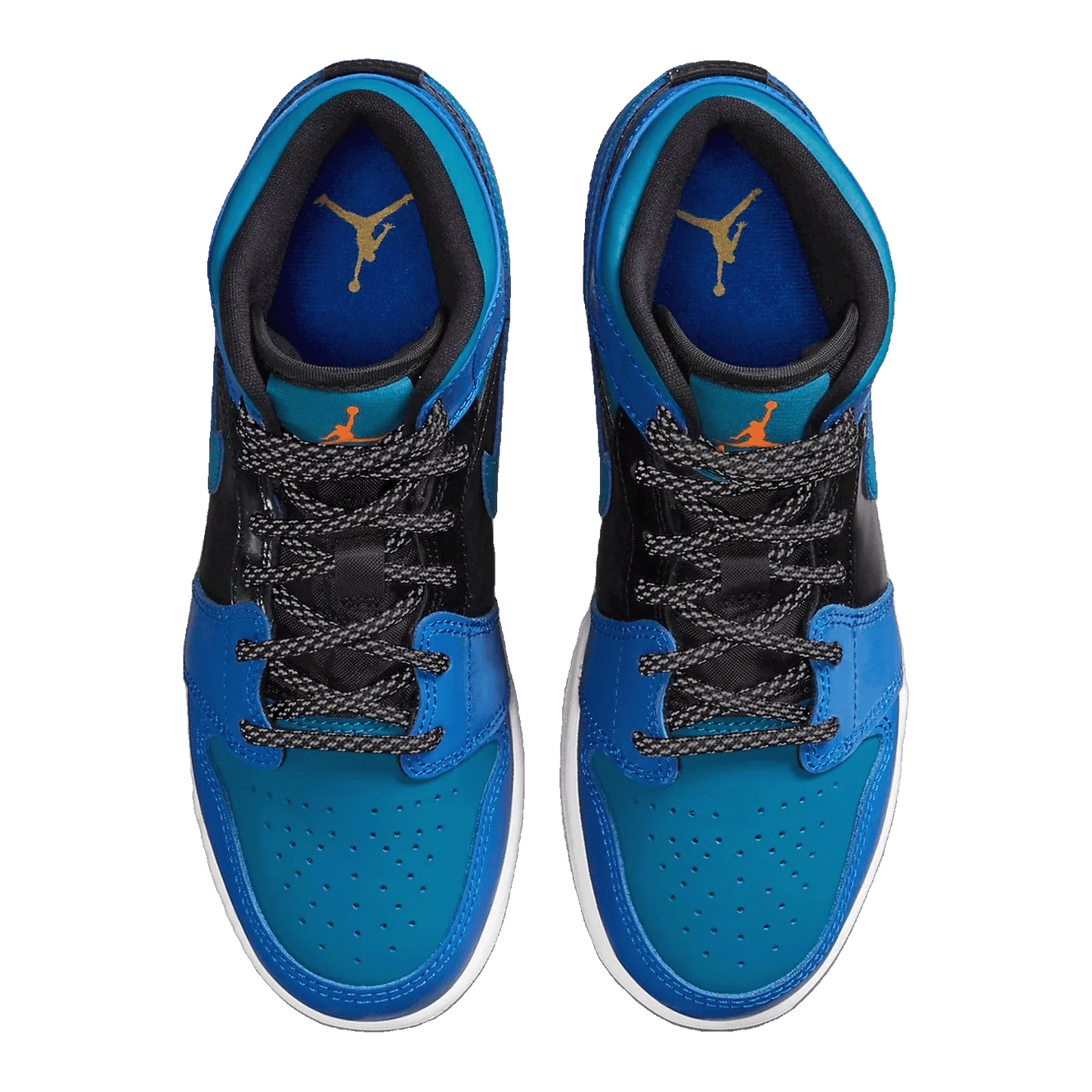 Nike Air Jordan 1 Mid Racer Blue Green Abyss (GS) Oben