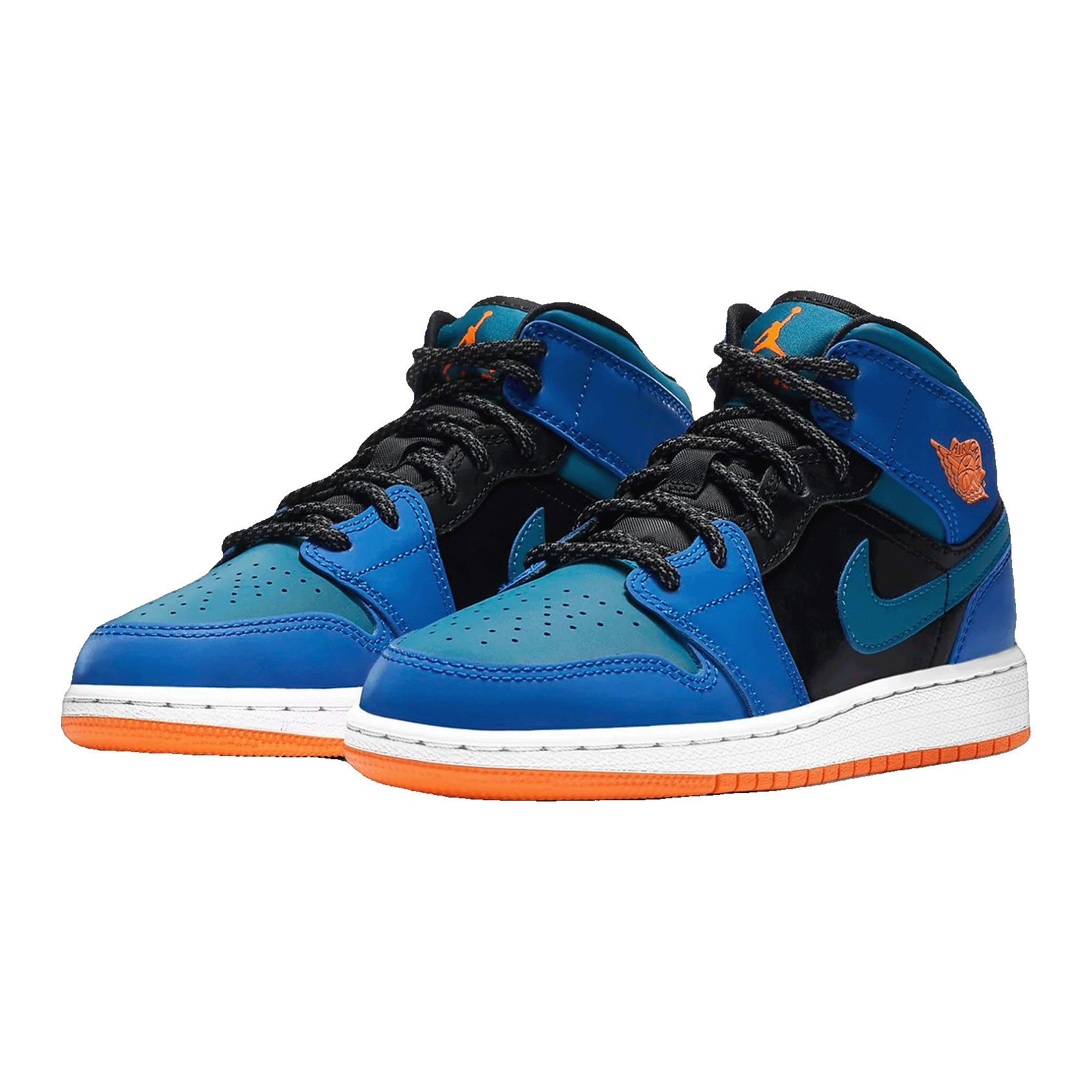 Nike Air Jordan 1 Mid Racer Blue Green Abyss (GS) Side