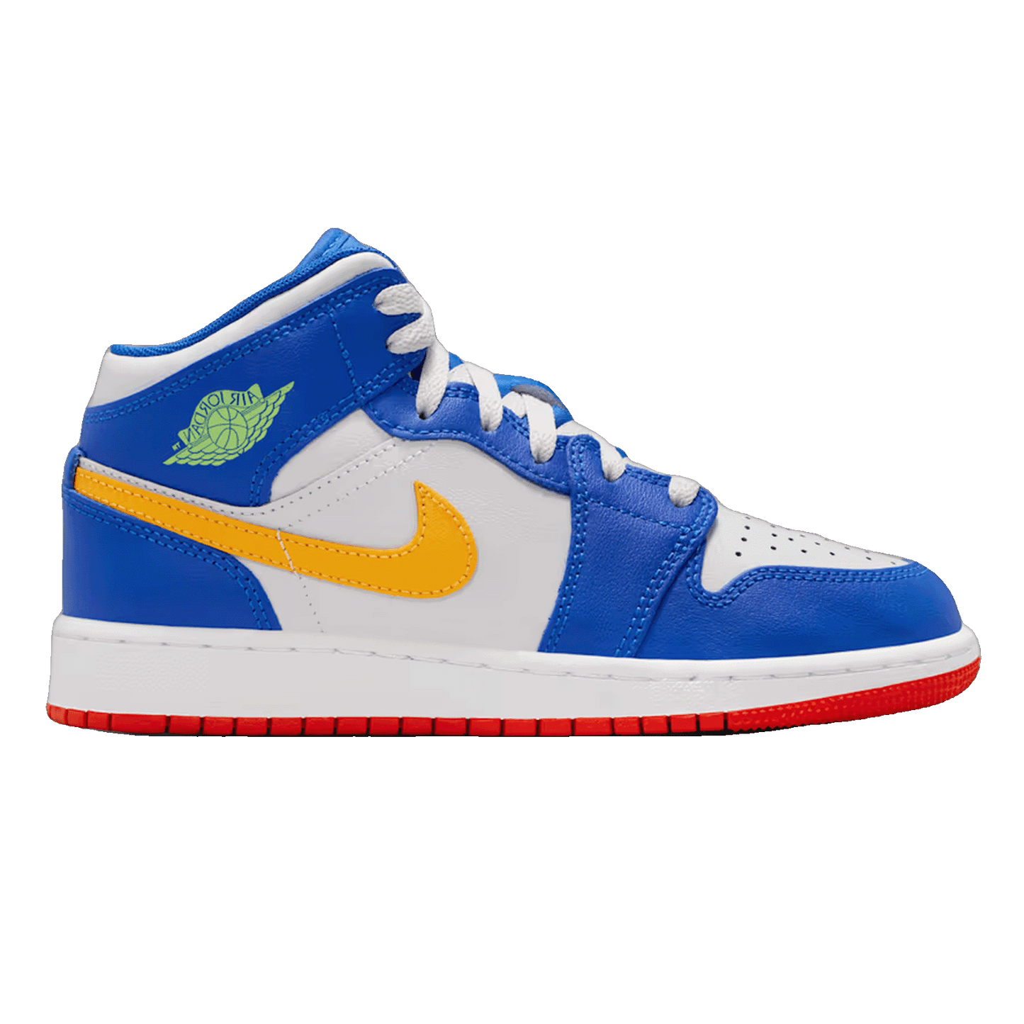 Nike Air Jordan 1 Mid Racer Blue Red Gold (GS)