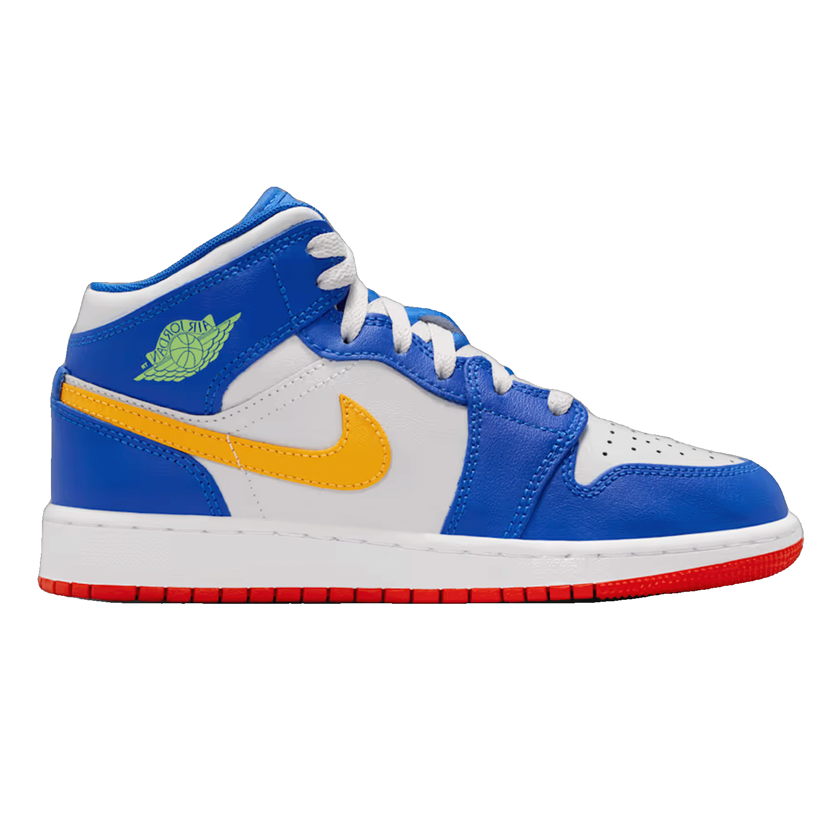 Nike Air Jordan 1 Mid Racer Blue Red Gold (GS)