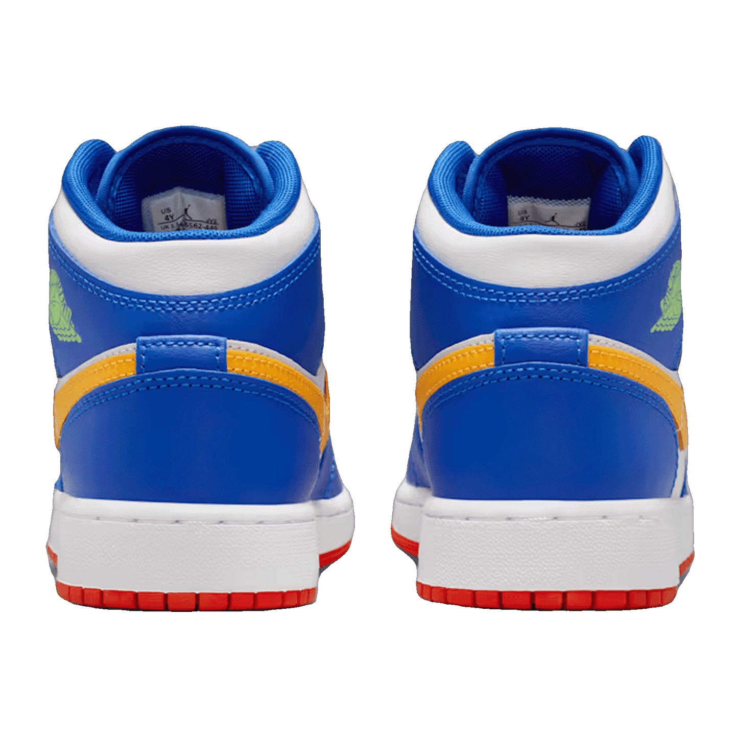 Nike Air Jordan 1 Mid Racer Blue Red Gold (GS) Back