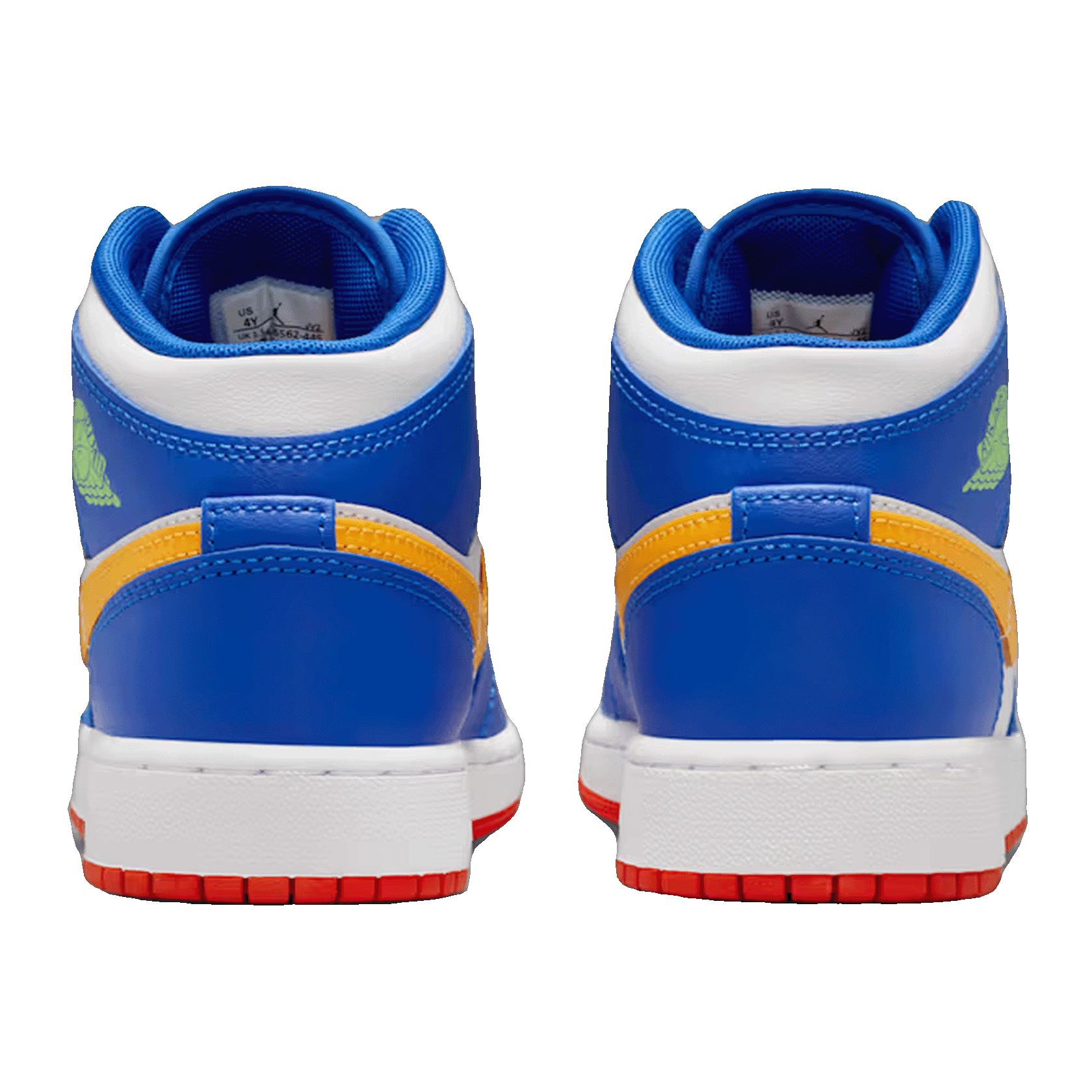 Nike Air Jordan 1 Mid Racer Blue Red Gold (GS) Back