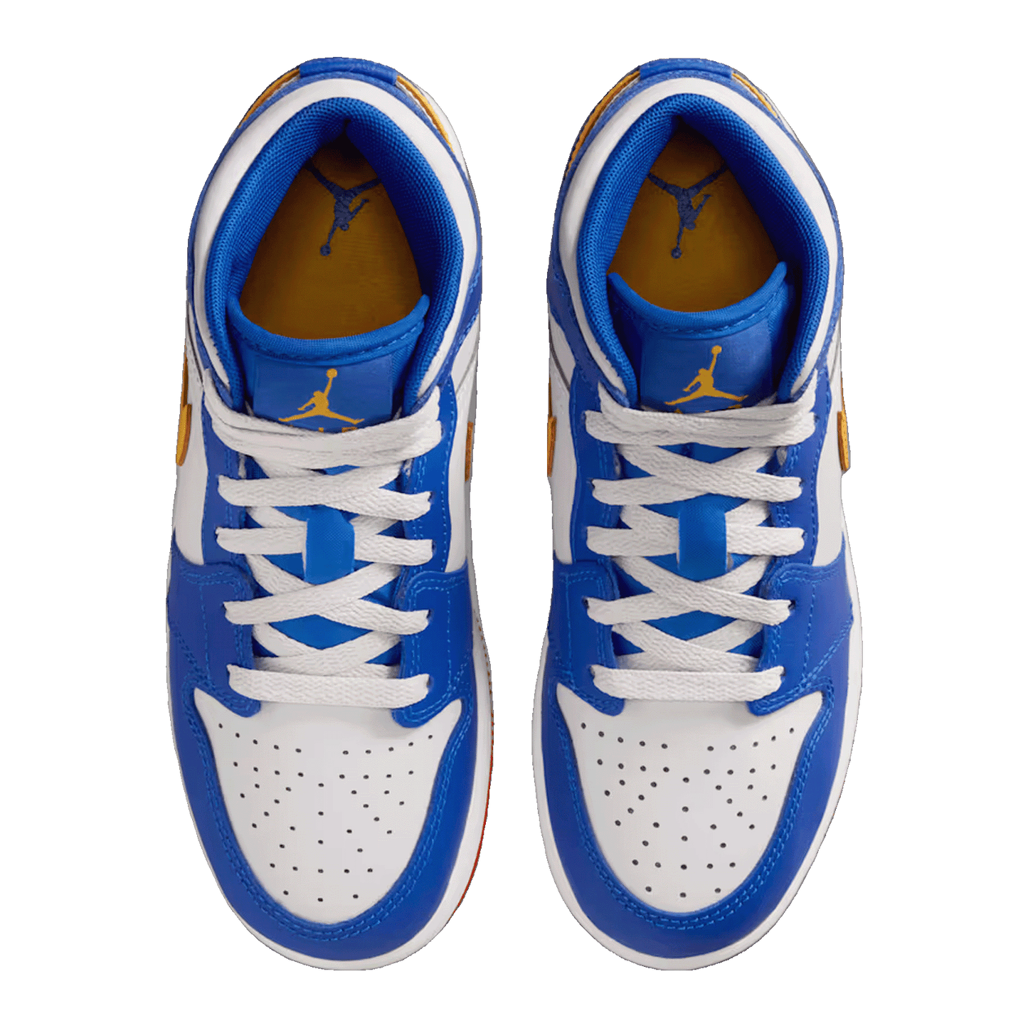 Nike Air Jordan 1 Mid Racer Blue Red Gold (GS) Oben