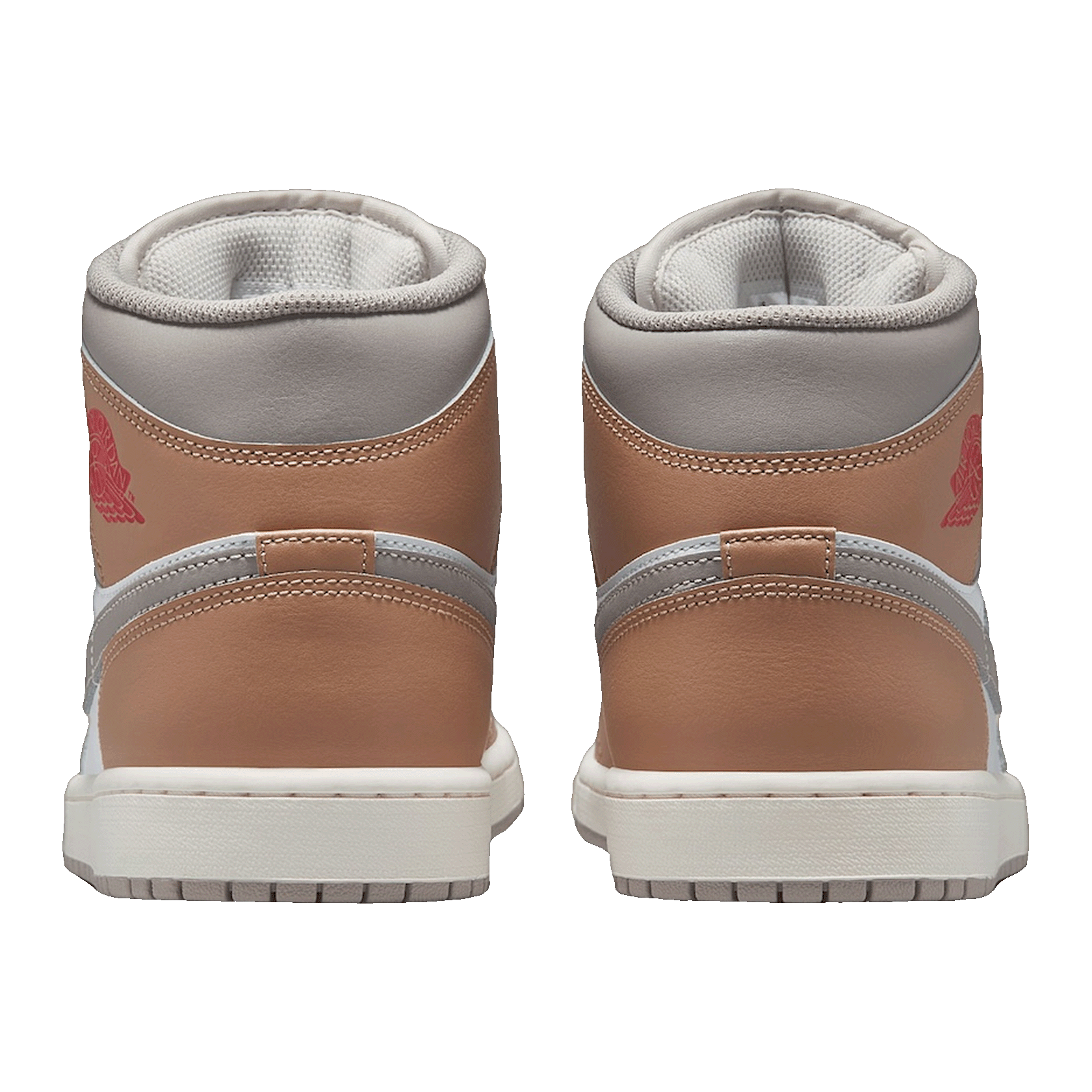 Nike Air Jordan 1 Mid Rattan White College Grey Back