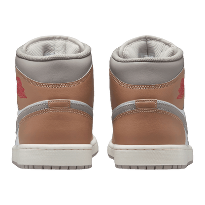 Nike Air Jordan 1 Mid Rattan White College Grey Back