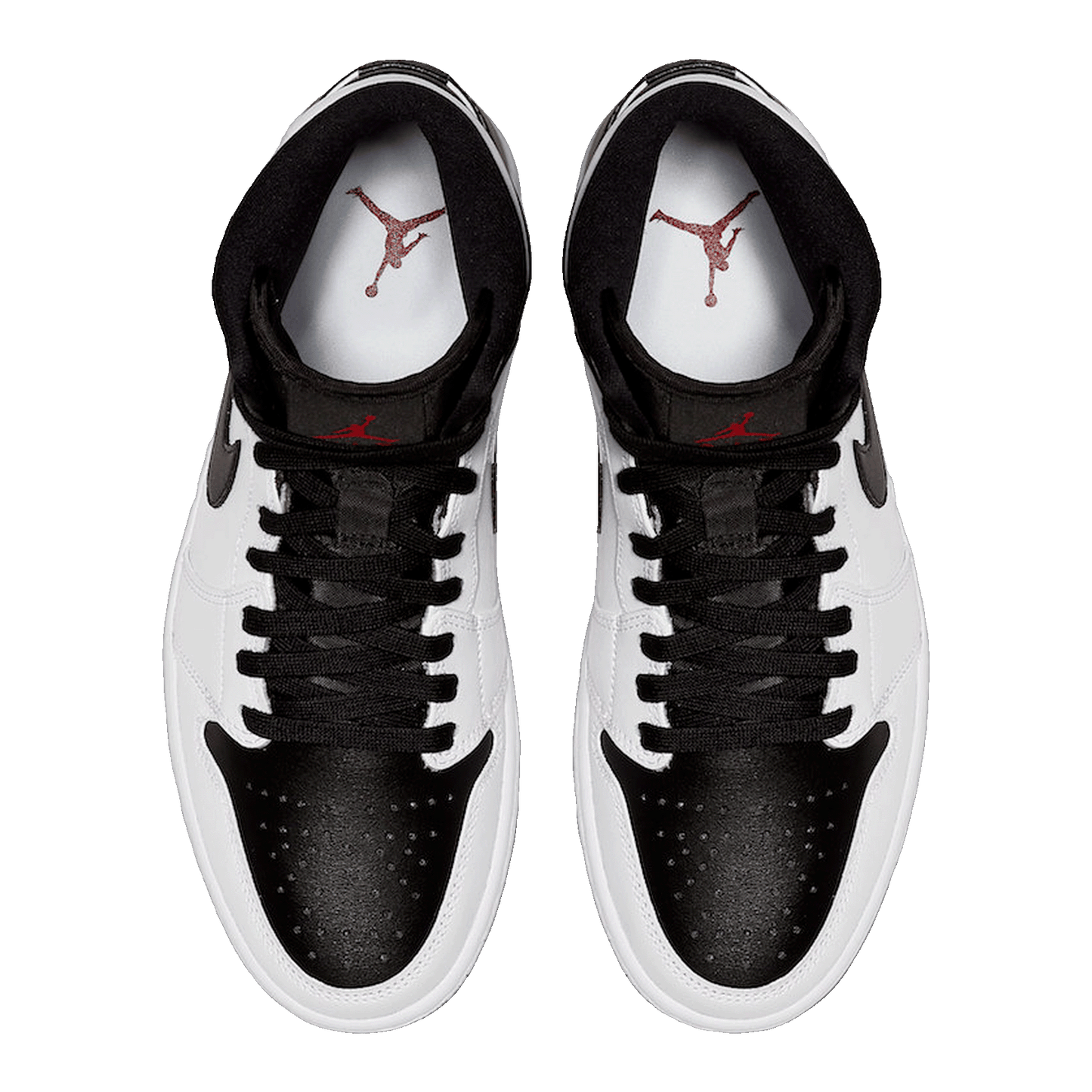 Nike Air Jordan 1 Mid Reverse Black Toe (W) Oben