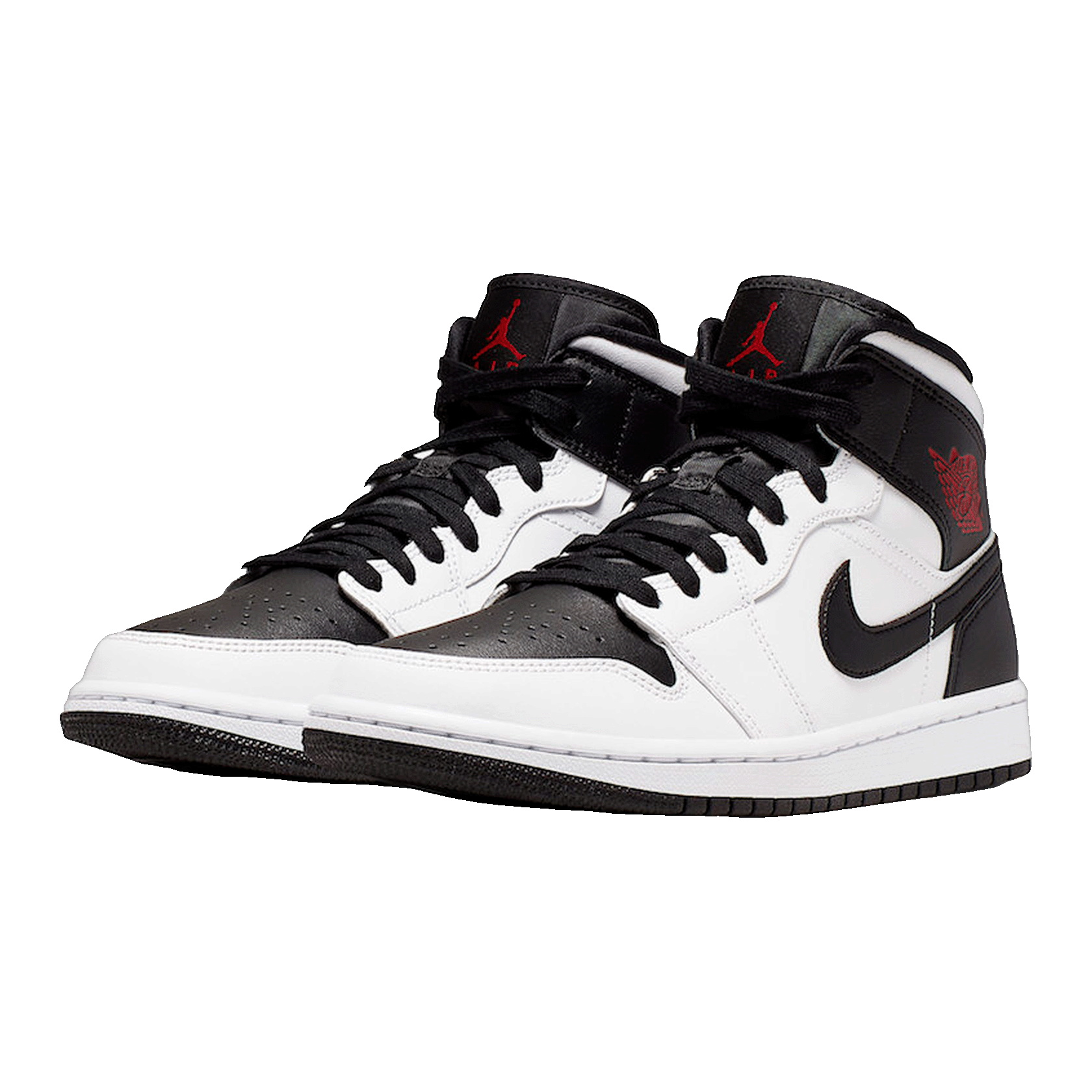 Nike Air Jordan 1 Mid Reverse Black Toe (W) Side