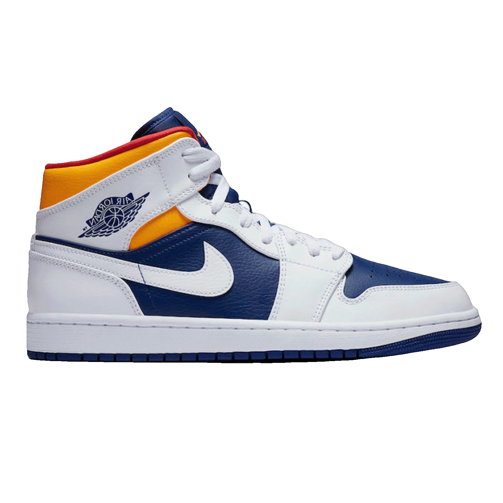 Nike Air Jordan 1 Mid Royal Blue Laser Orange