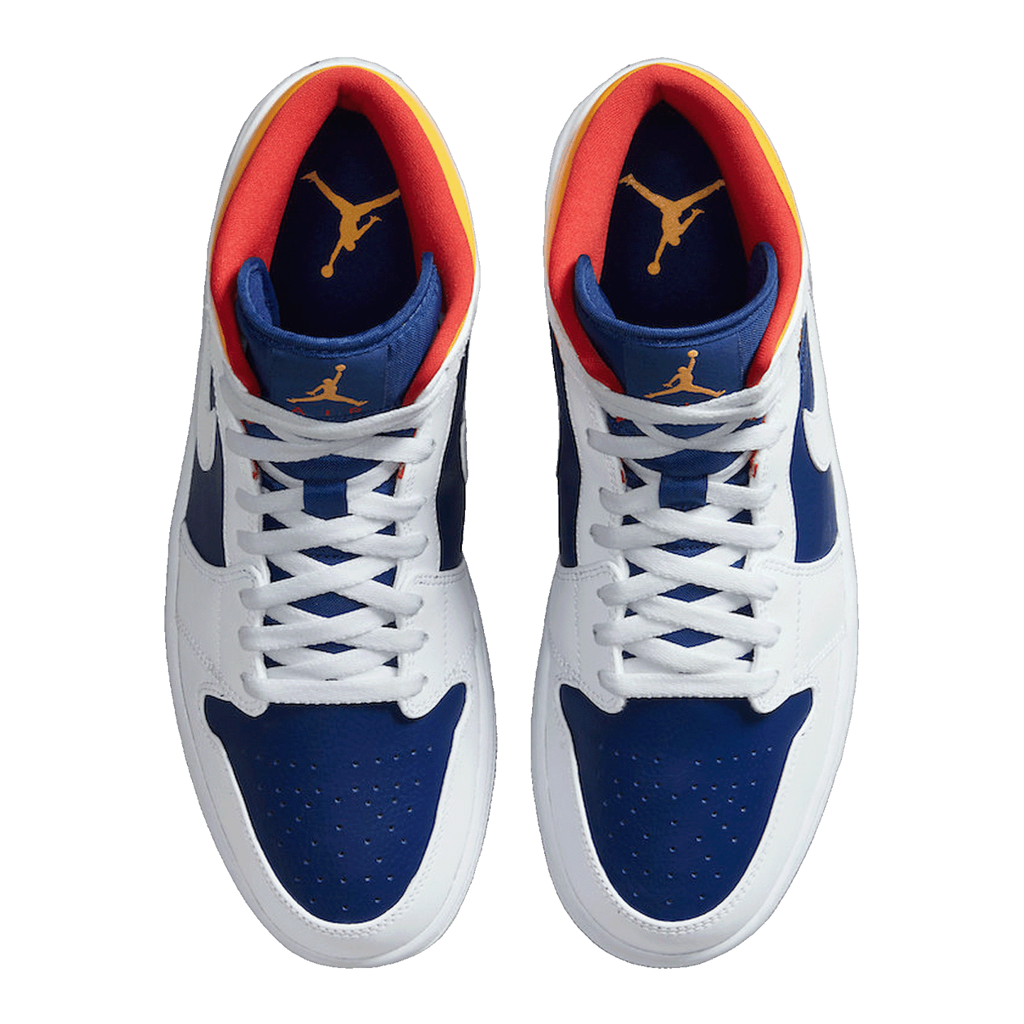 Nike Air Jordan 1 Mid Royal Blue Laser Orange Oben
