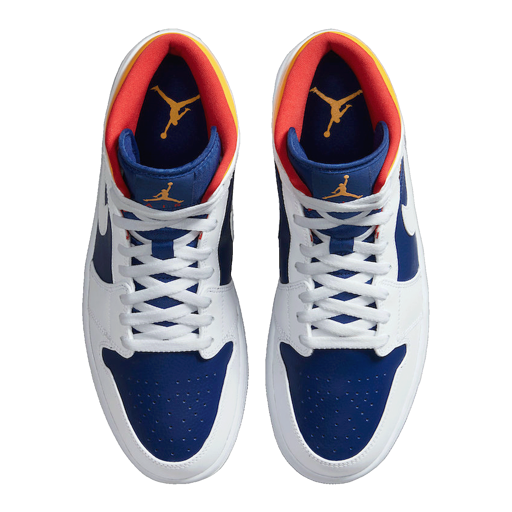Nike Air Jordan 1 Mid Royal Blue Laser Orange Oben