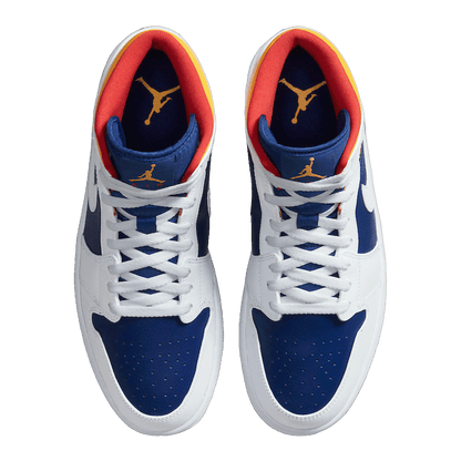 Nike Air Jordan 1 Mid Royal Blue Laser Orange Oben
