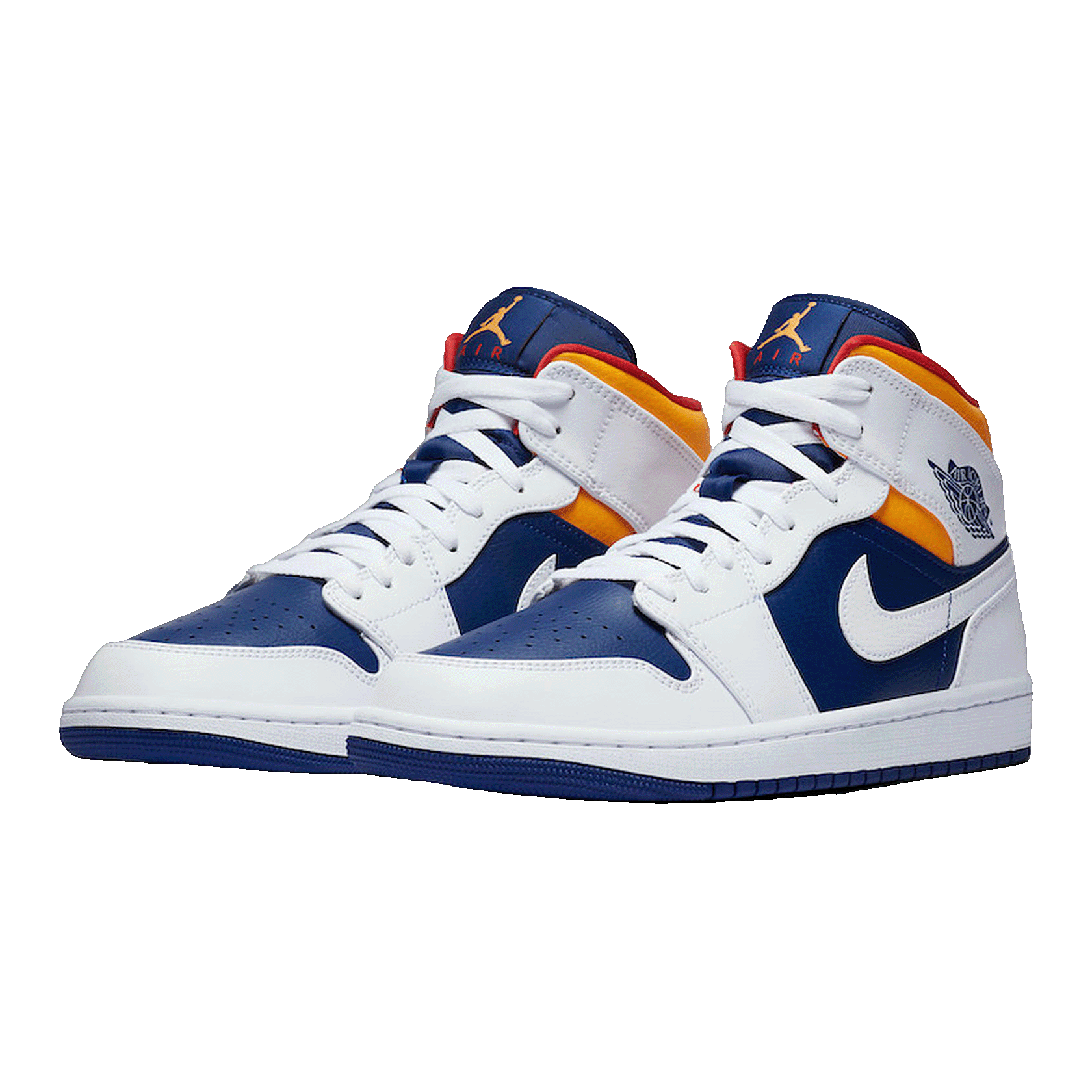 Nike Air Jordan 1 Mid Royal Blue Laser Orange Side