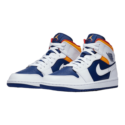 Nike Air Jordan 1 Mid Royal Blue Laser Orange Side
