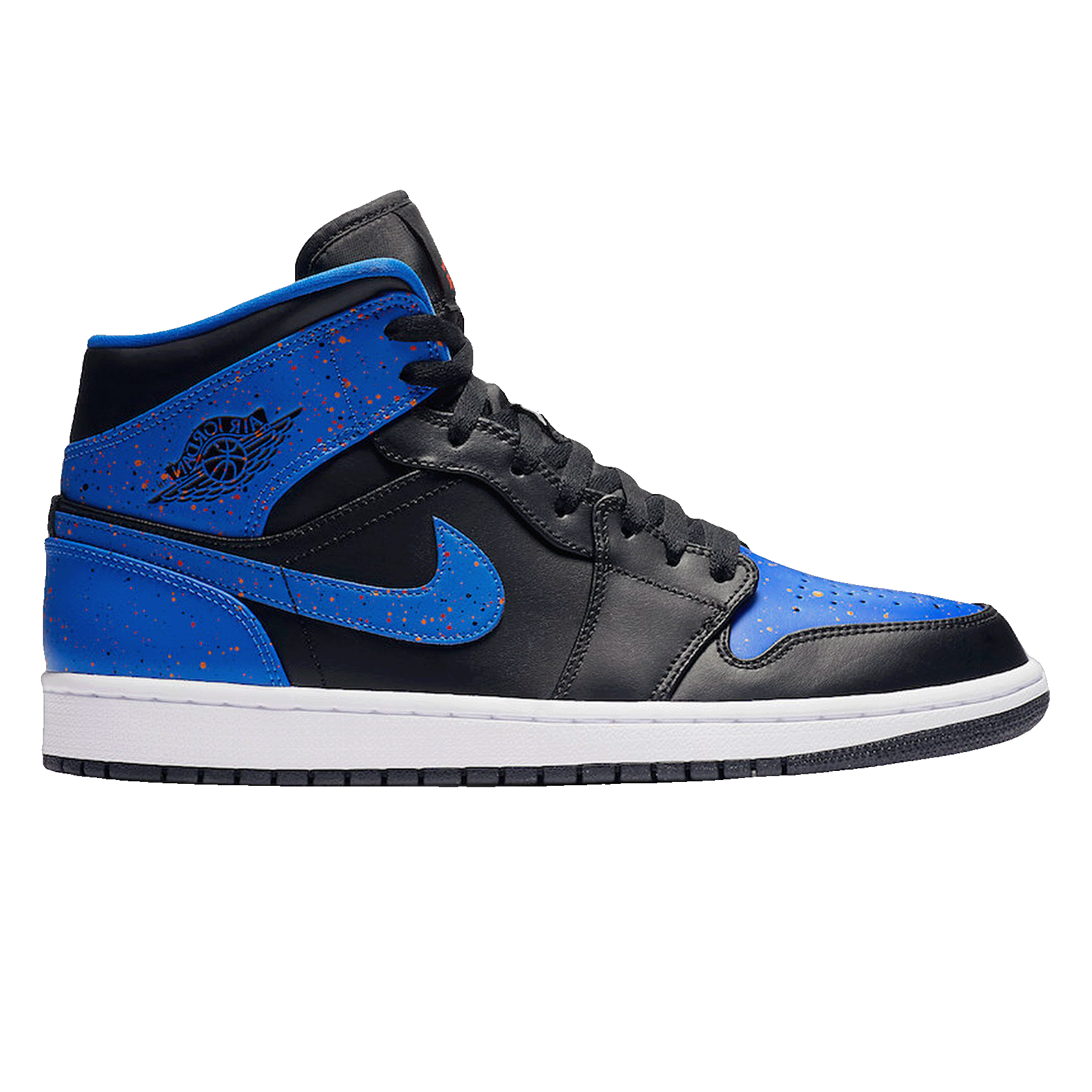 Nike Air Jordan 1 Mid Royal Paint Splatter