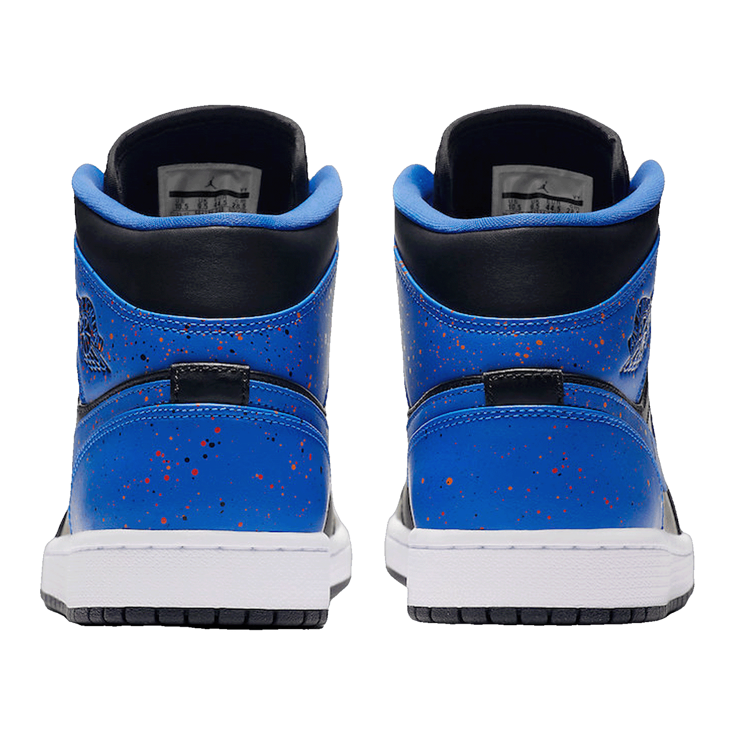 Nike Air Jordan 1 Mid Royal Paint Splatter Back