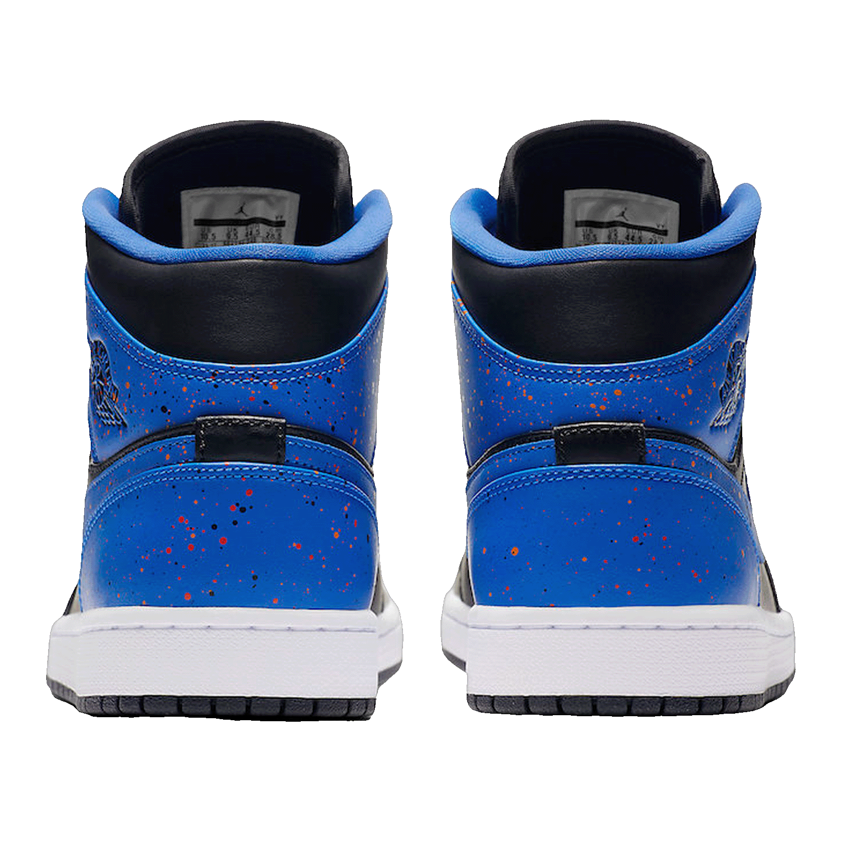 Nike Air Jordan 1 Mid Royal Paint Splatter Back