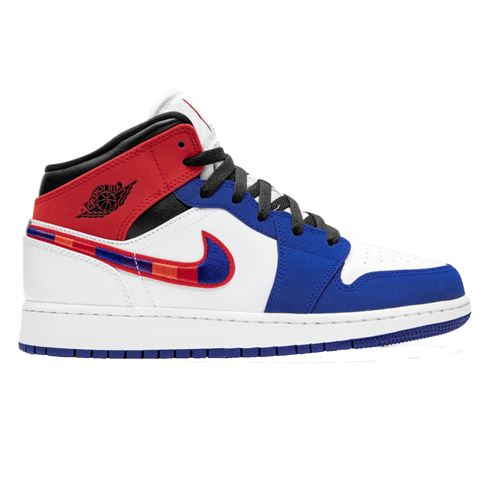Nike Air Jordan 1 Mid Rush Blue University Red (GS)