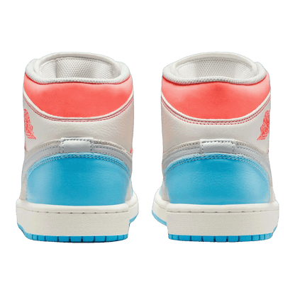 Nike Air Jordan 1 Mid Sail Hot Lava Blue Chill (W) Back