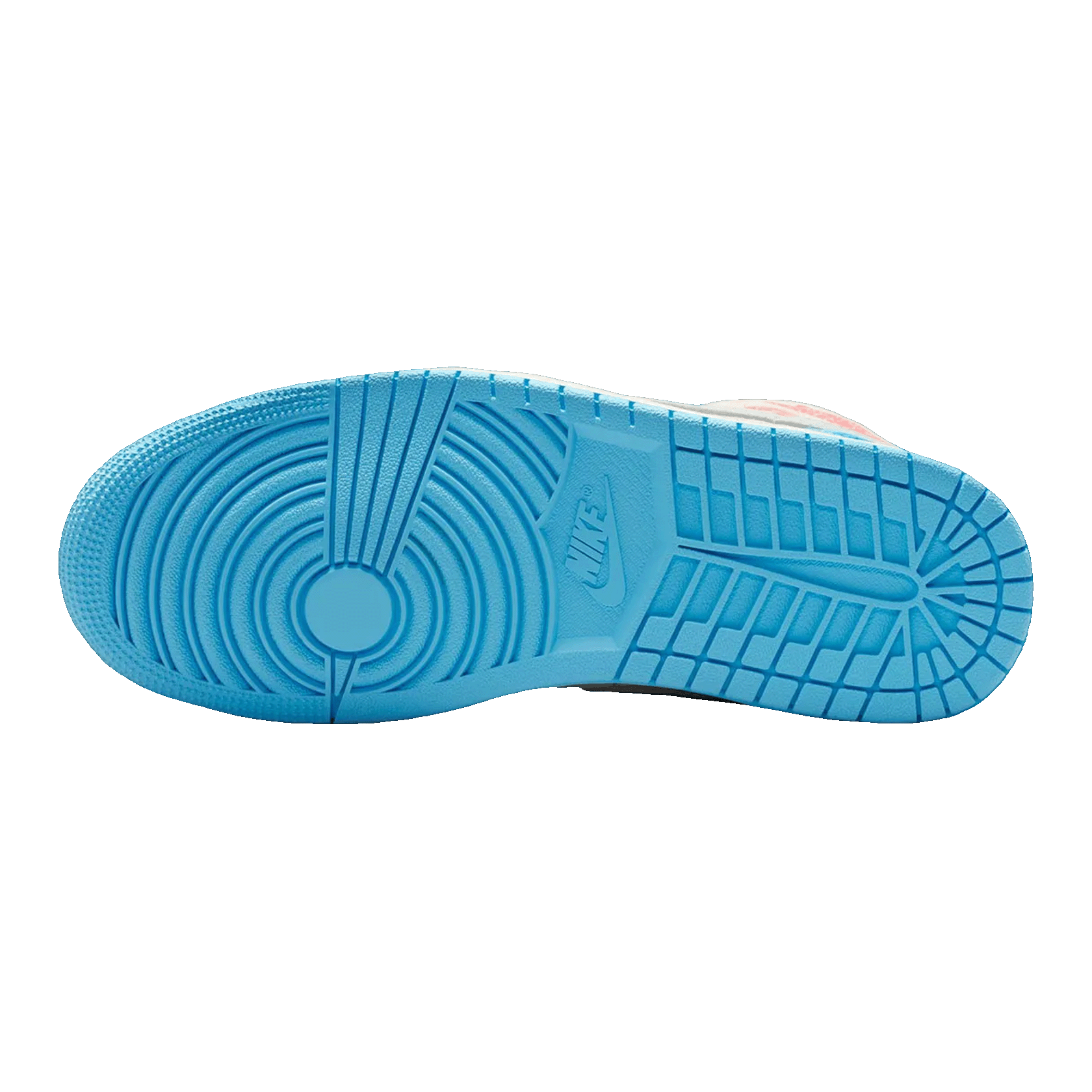 Nike Air Jordan 1 Mid Sail Hot Lava Blue Chill (W) Sohle