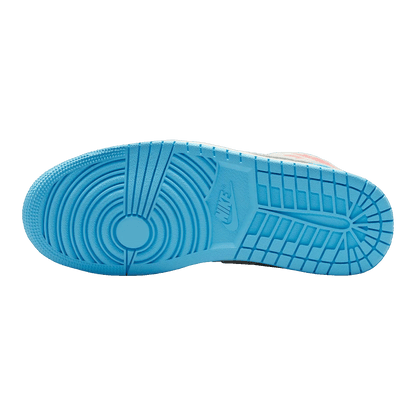 Nike Air Jordan 1 Mid Sail Hot Lava Blue Chill (W) Sohle
