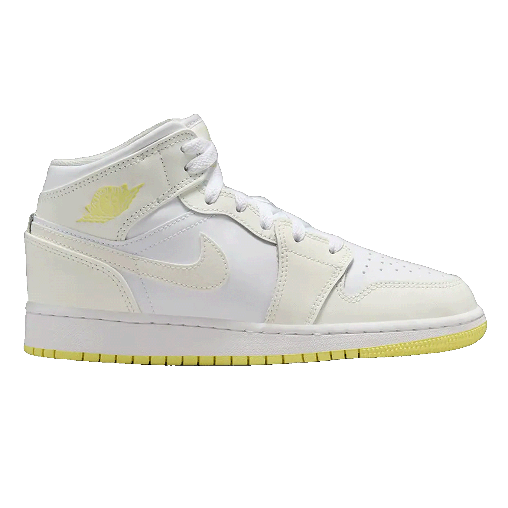 Nike Air Jordan 1 Mid Sail Light Laser Orange (GS)