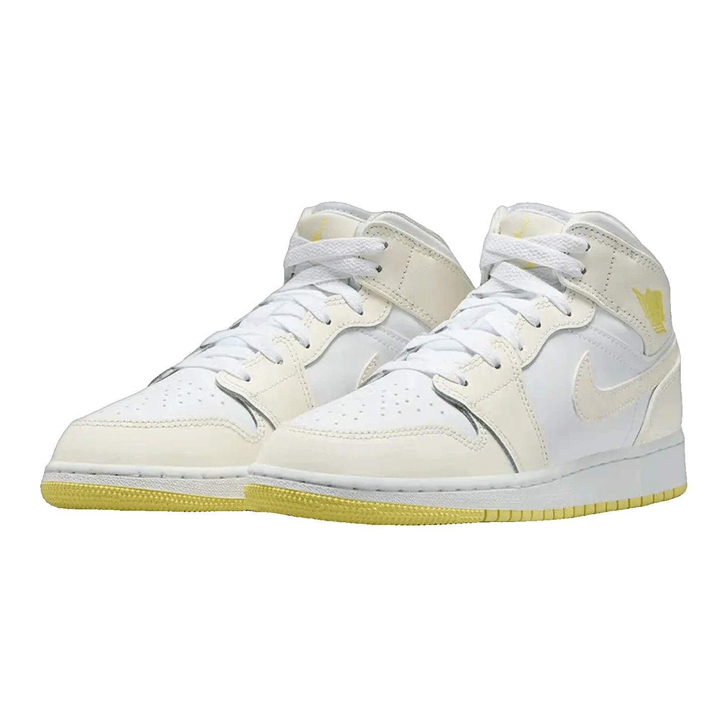 Nike Air Jordan 1 Mid Sail Light Laser Orange (GS) Side