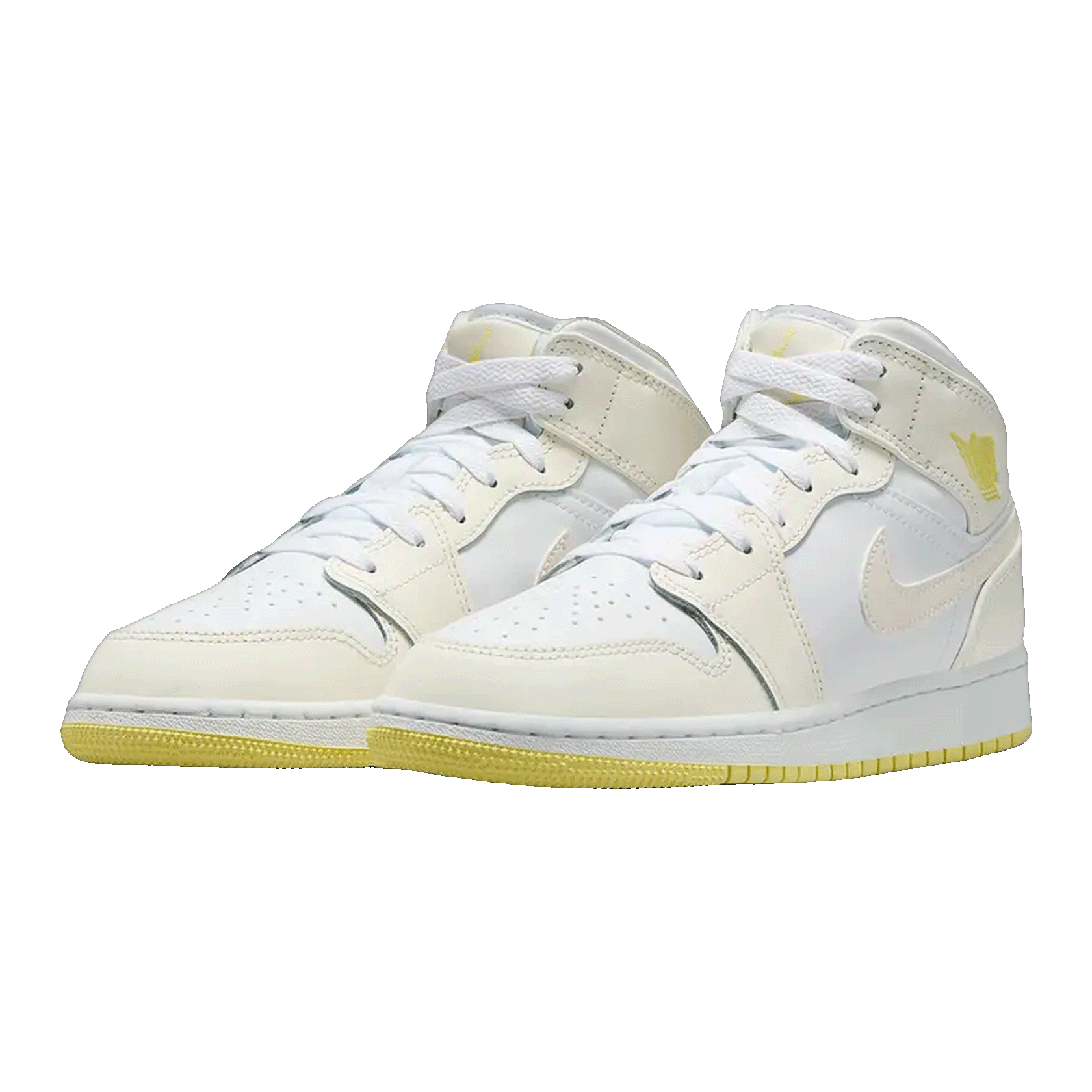 Nike Air Jordan 1 Mid Sail Light Laser Orange (GS) Side