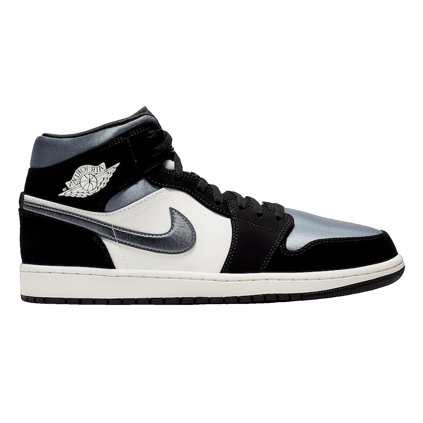 Nike Air Jordan 1 Mid Satin Grey Toe