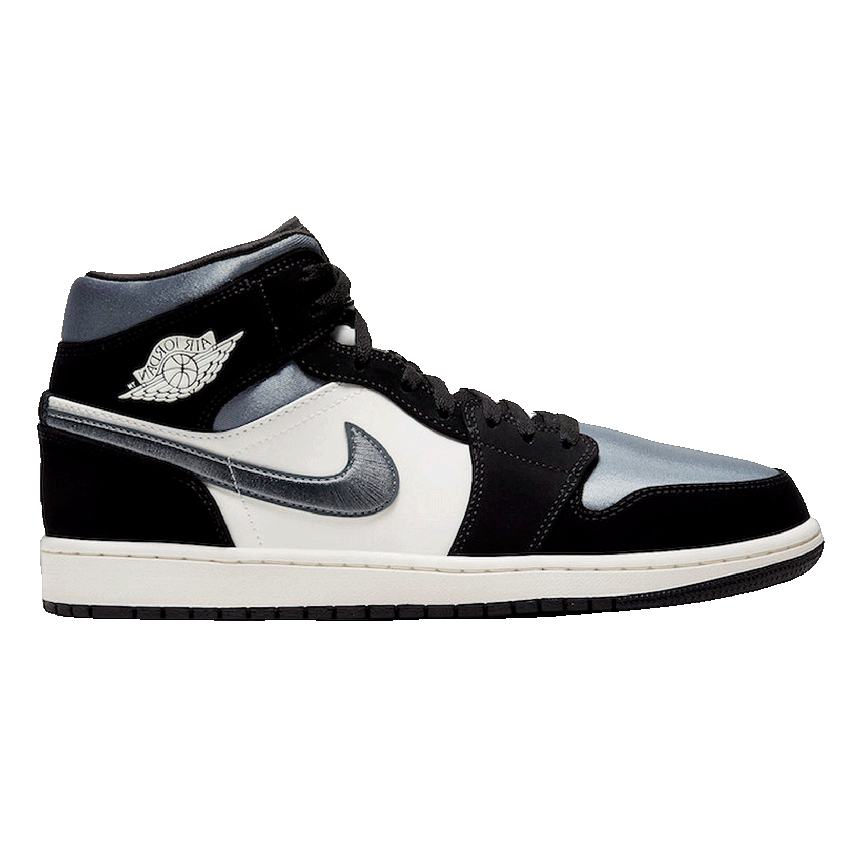 Nike Air Jordan 1 Mid Satin Grey Toe