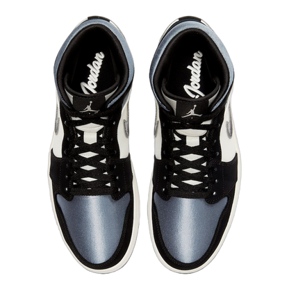 Nike Air Jordan 1 Mid Satin Grey Toe Oben
