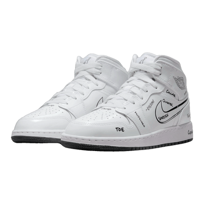 Nike Air Jordan 1 Mid Schematic (GS) Side