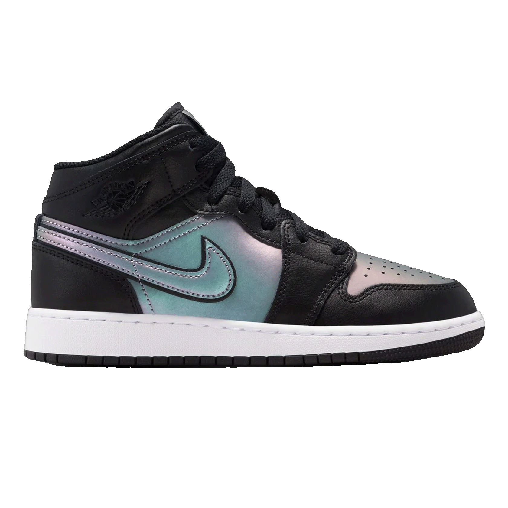 Nike Air Jordan 1 Mid SE BG Black White (GS)